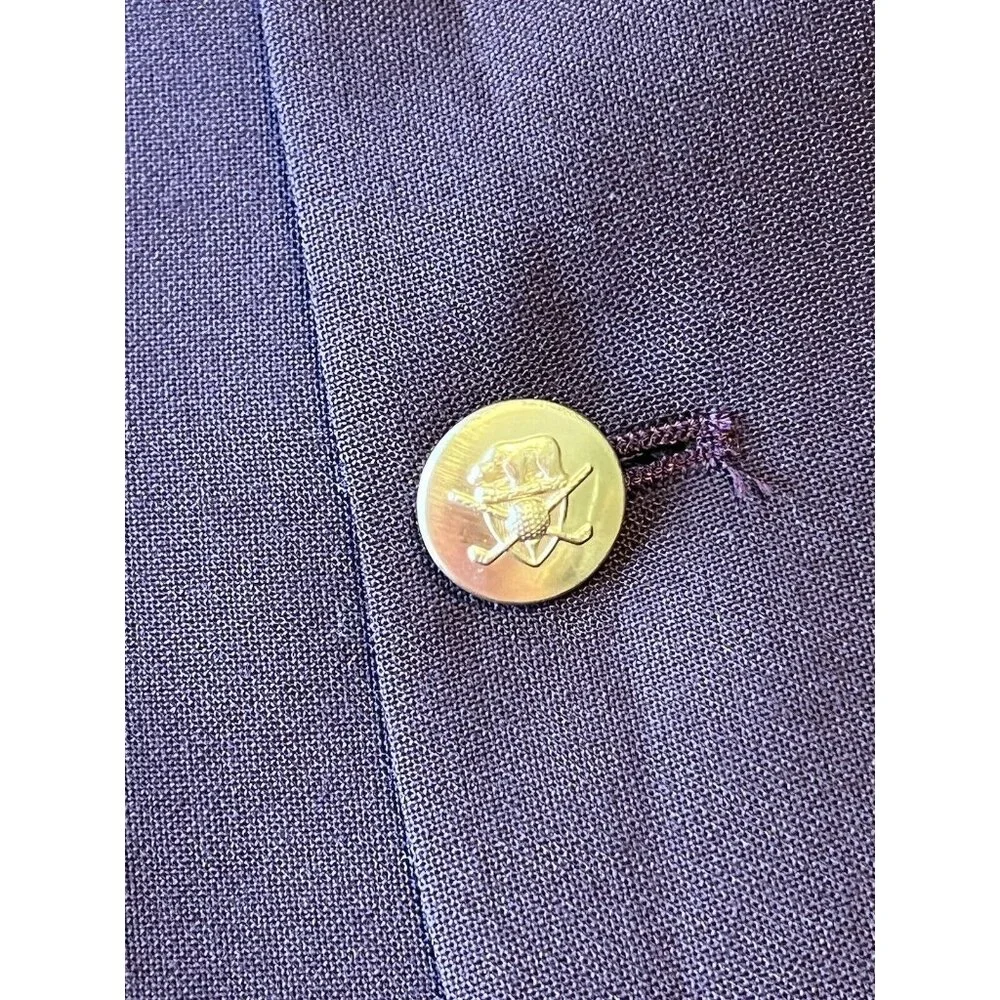 42L Jack Nicklaus Tournament Series Burgundy Gold Button Blazer‎ Made in USA